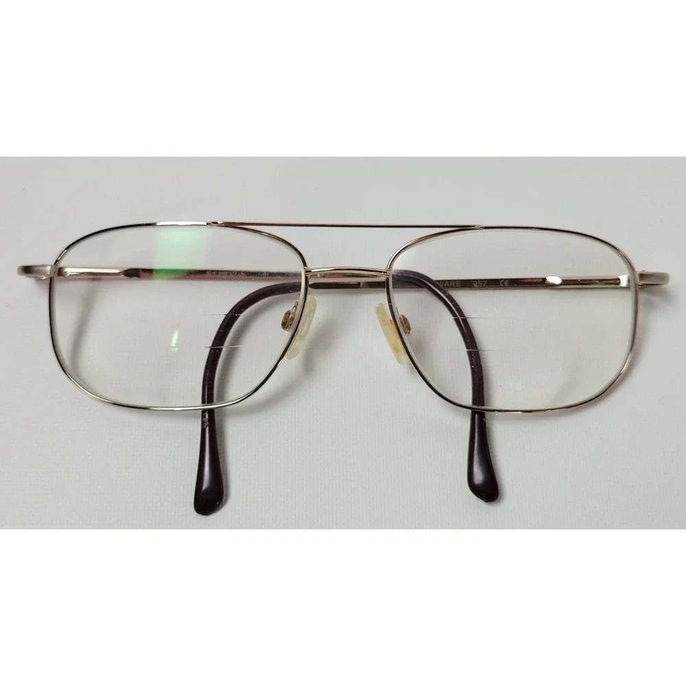 Vtg Stetson Zyloware Gold Tone Eyeglasses Frames 057‎ 57-17
